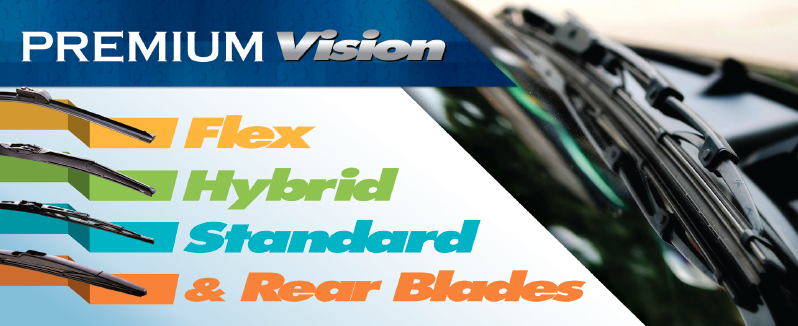 premium vision wiper rack header card design
